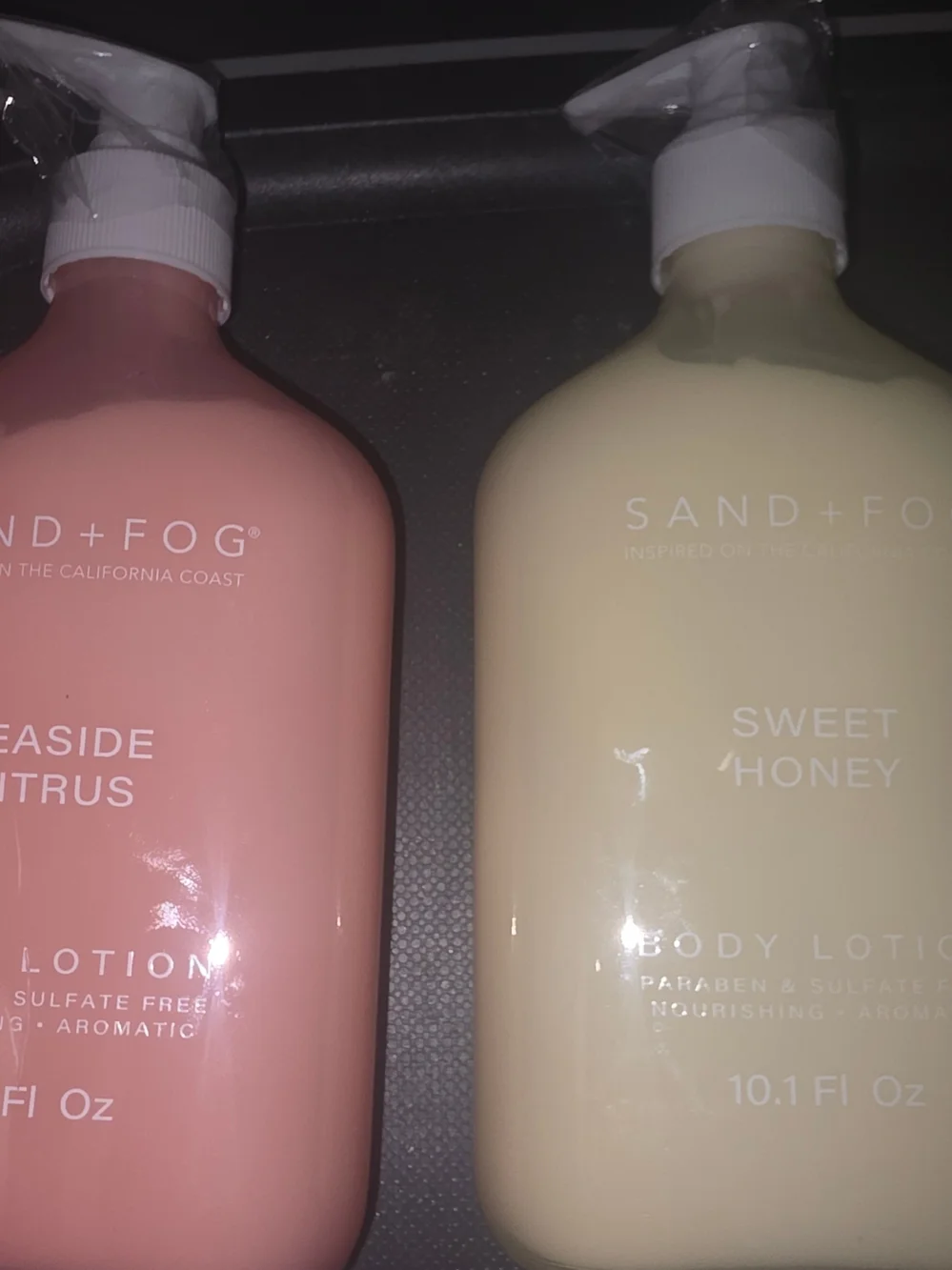 SAND + FOG Sweet Honey & Seaside Citrus Moisturizing Lotions - Cream & Pink